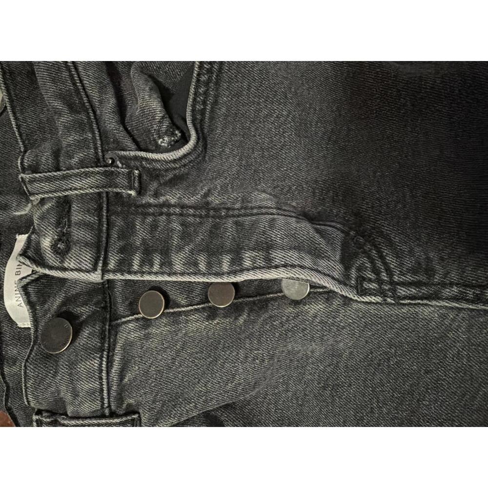 Anine Bing Button Front Black Cropped Flare Jeans – Size 24 - Picture 4 of 4